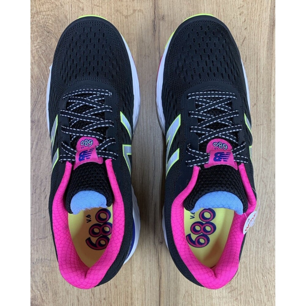 New Balance Fresh Foam 680 v6 Wide Women Running Shoes W680SD6 Black Pink 10.5 D - Picture 10 of 12